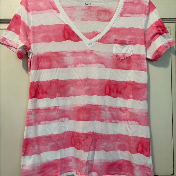 GAP Pink and White Relaxed Short Sleeve Tee - Picture 1 of 2